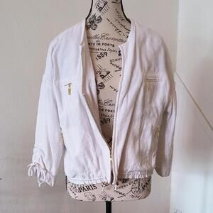 Joseph Ribkkoff White Linen Women's Jacket. Size 14